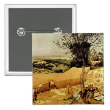 Pieter Bruegel's The Harvesters (1565) Buttons