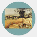 Pieter Bruegel's The Harvesters (1565) Round Stickers