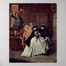 Pieter de Hooch - breastfeeding mother and maid Poster