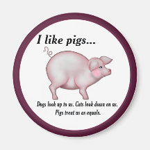 Pig Equality Refrigerator Magnets