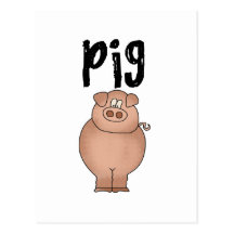 Pig Farm Animal Tshirts and Gifts Postcard