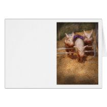 Pig - Getting past hurdles Greeting Card