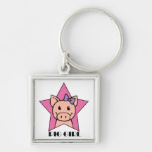 Pig Girl Keychains