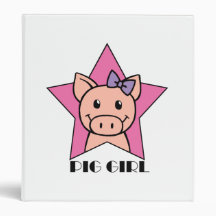 Pig Girl Vinyl Binder