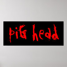 Pig head poster