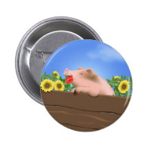 Pig in Pan Buttons