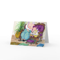 Pig momma and Clara copy Greeting Cards