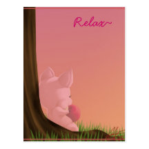 pig, Relax~ Postcards