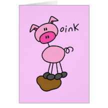 Pig Says Oink T-shirts and Gifts Card