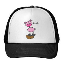 Pig Says Oink T-shirts and Gifts Hat