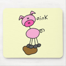 Pig Says Oink T-shirts and Gifts Mouse Pad