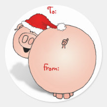 pig season's eatings, To: From: Sticker