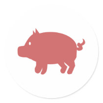 Pig Round Sticker