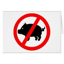 Pig - Swine flu Greeting Card