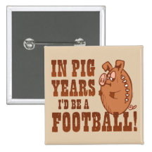 Pig Years Football Button