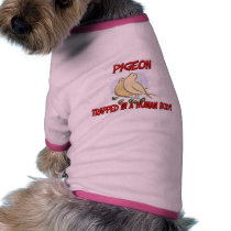 Pigeon trapped in a human body pet t-shirt