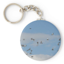 Pigeons in Flight Keychain keychains