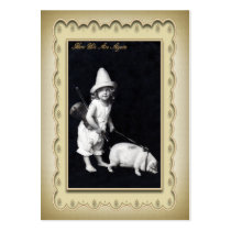 Piggy and I Mini Postcard Profile Card