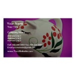 Piggy bank  flowers business card