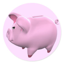 Piggy Bank Toon Sticker