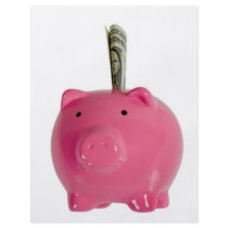 Piggy bank with money custom flyer
