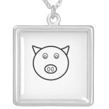 Piggy face necklaces