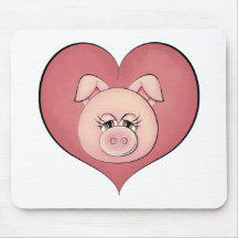 Piggy Face (temp) Mouse Pads
