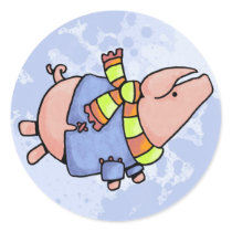 piggy in sweater 2 sticker