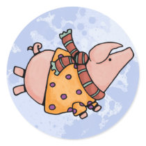 piggy in sweater sticker
