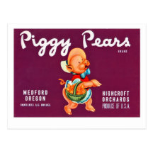 Piggy Pears Postcard