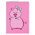 Piggy Pink Card