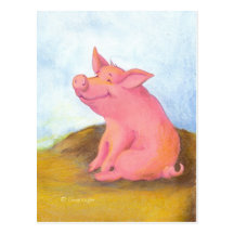 Piggy Pinkles / Postcard