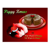 Piggy Xmas Postcard
