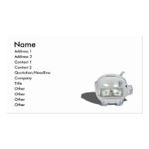 PiggyBankMillionSavings102410, Name, Address 1,... Business Card Templates