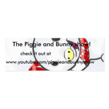 Pigie and bunny show ad cards. business card template