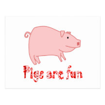 Pigs are Fun Postcard