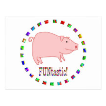 Pigs are Funtastic Postcard