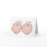 Pigs laughing! greeting card