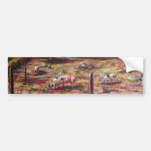 Pigs & Roosters Bumper Stickers