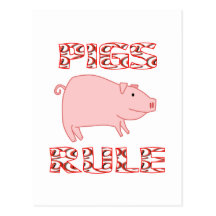 PIGS RULE POSTCARDS