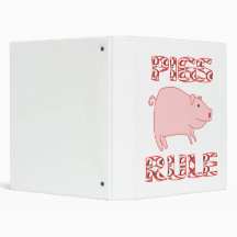 PIGS RULE VINYL BINDER