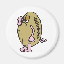 Pigskin Fridge Magnet