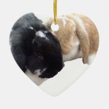 Pika And Ollie Bunnies Christmas Tree Ornament