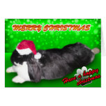 Pika Christmas Santa Hat - Rabbit Bunny Card