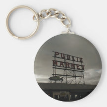 Pike Place Market In Seattle Key Chain