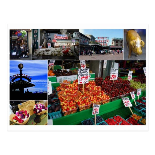 Pike Place Market, Seattle Postcard
