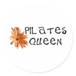 Pilates queen unique design! round sticker