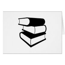 Pile de livres noirs cartes de vœux