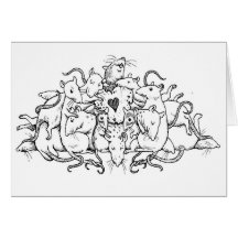 Pile de rat de Valentine Carte De Vœux