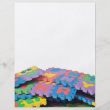 Pile des blocs d'alphabet prospectus